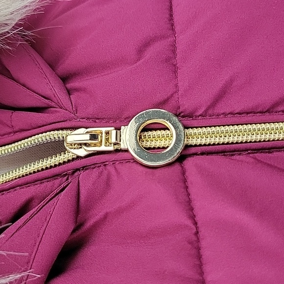 Halitech Hooded Puffer Coat Magenta Size Small - Picture 8 of 15